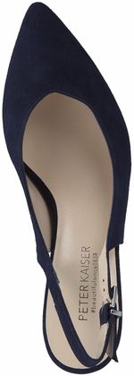 Peter Kaiser Damen-Slingpumps aus Leder 131102843131 (Dunkelblau)