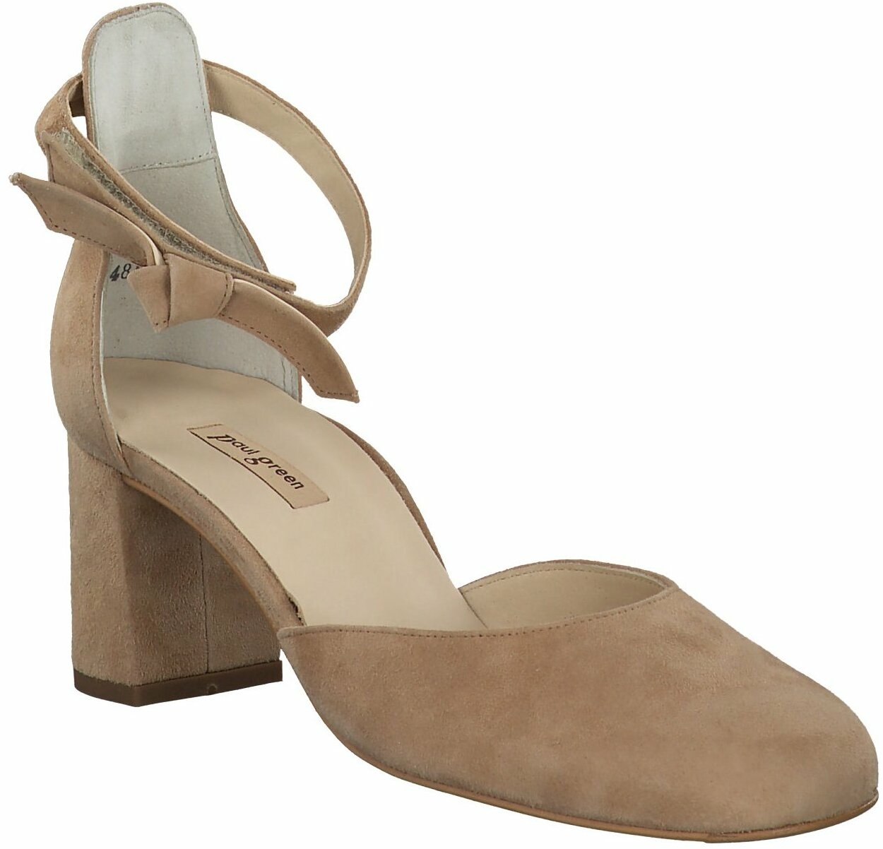 Pumps Mit Riemchen Beige