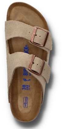 Birkenstock ARIZONA Damen-Pantoletten aus Leder 591302834798 (Hellgrau)