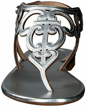 Unützer Venice Damen-Zehentrenner aus Leder 189911817818 (Silber)