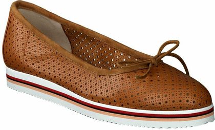 Shirley Mae Damen-Ballerinas aus Leder 103221858262 (Braun)