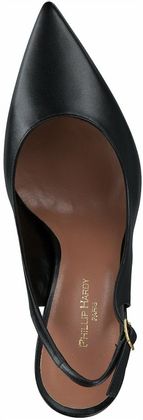 Phillip Hardy Damen-Slingpumps aus Leder 132001877189 (Schwarz)