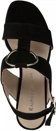 Ralph Harrison Damen-Sandaletten aus Leder 185002876264 (Schwarz)