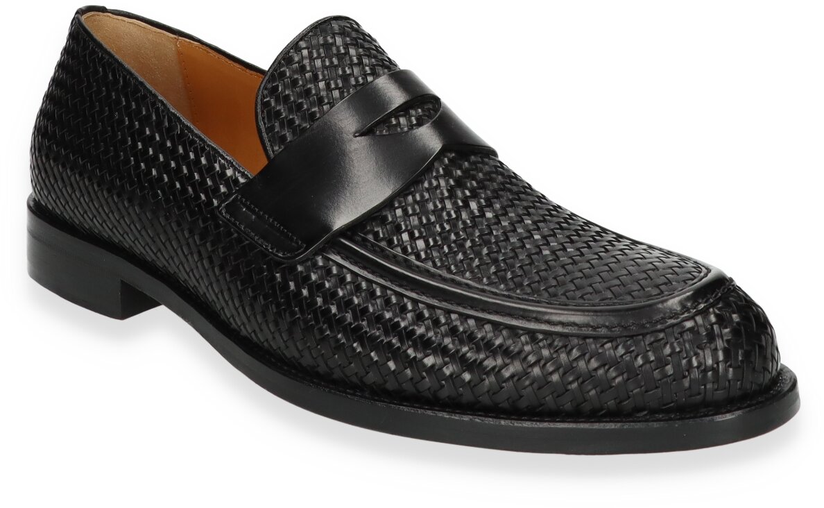 Richard Gordon Herren-Slipper aus Leder 225000886609 (Schwarz 