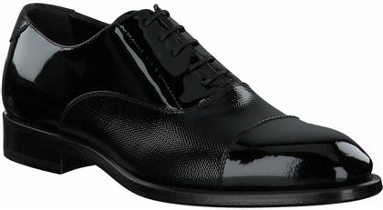 Bruno Magli Herren-Schnürschuhe aus Leder 232003824112 (Schwarz)