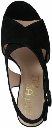 Shirley Mae Damen-Sandaletten aus Leder 186002873555 (Schwarz)