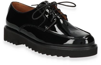 Paul Green Damen-Schnürschuhe aus Leder 101003903978 (Schwarz)