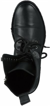 Shirley Mae Damen-Schnürboots aus Leder 102001903222 (Schwarz)