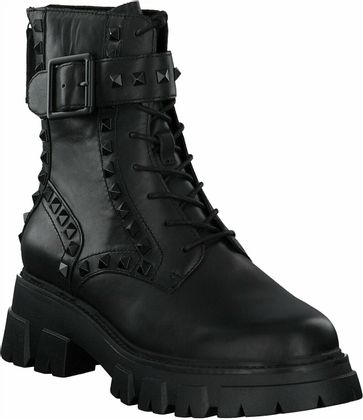 ASH Damen-Schnürboots aus Leder 109001840543 (Schwarz)