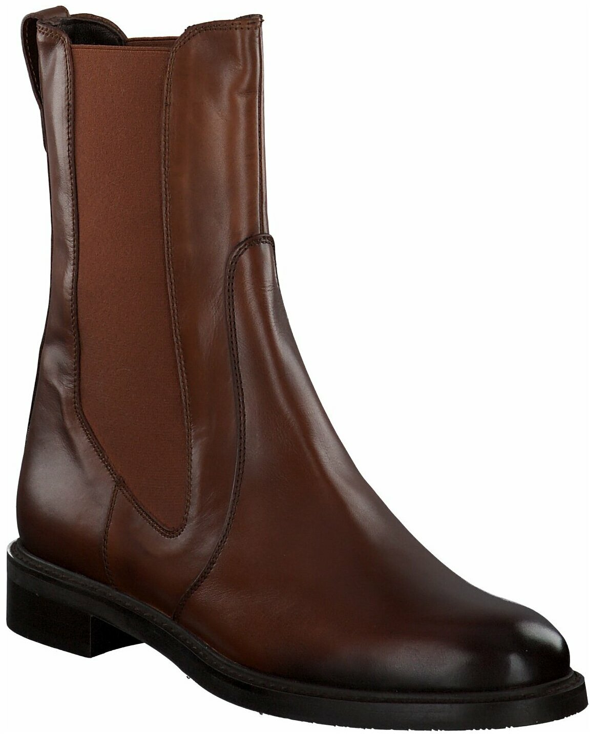 Chelsea Boots Damen Leder Braun