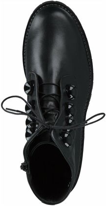 Pertini Damen-Schnürboots aus Leder 102001903437 (Schwarz)