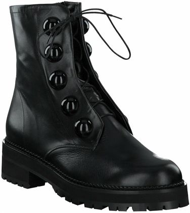 Pertini Damen-Schnürboots aus Leder 102001903437 (Schwarz)