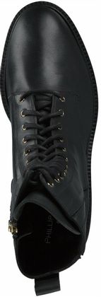 Phillip Hardy Damen-Boots aus Leder 102001913698 (Schwarz)