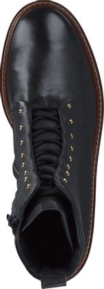 Paul Green Damen-Schnürboots aus Leder 102001904090 (Schwarz)