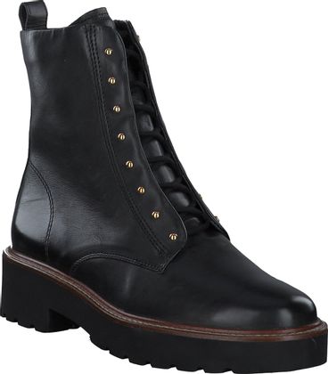 Paul Green Damen-Schnürboots aus Leder 102001904090 (Schwarz)