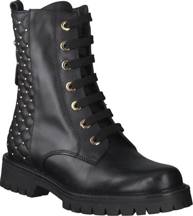 Phillip Hardy Damen-Schnürboots aus Leder 102001903619 (Schwarz)