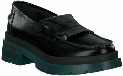 Shirley Mae Damen-Slipper aus Leder 100001908010 (Schwarz)