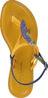 Konstantin Starke Damen-Zehentrenner 189391951237 (Gelb/Bunt)