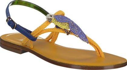 Konstantin Starke Damen-Zehentrenner 189391951237 (Gelb/Bunt)