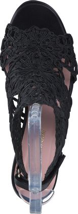 Pretty Ballerinas Damen-Sandalen aus Leder 185009951468 (Schwarz)