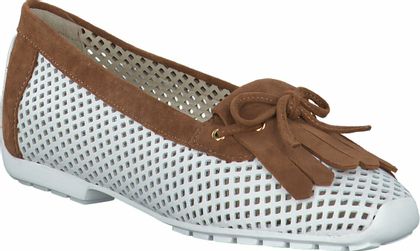 Mania Damen-Slipper aus Leder 100781952035 (Weiß/Bunt)