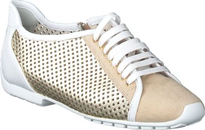 Mania Damen-Schnürschuhe aus Leder 101382952060 (Gold/Bunt)