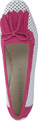 Mania Damen-Slipper aus Leder 100701952000 (Weiß)