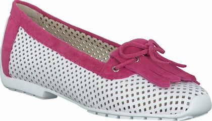 Mania Damen-Slipper aus Leder 100701952000 (Weiß)