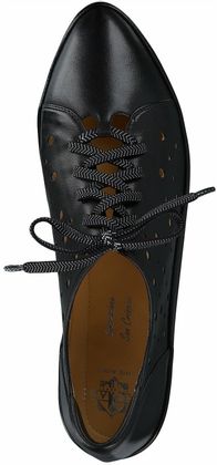 Trumans Damen-Schnürschuhe aus Leder 101001907947 (Schwarz)