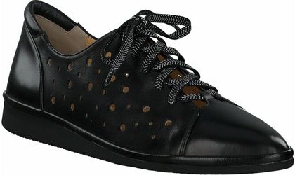 Trumans Damen-Schnürschuhe aus Leder 101001907947 (Schwarz)