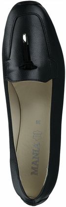 Mania Damen-Ballerinas aus Leder 100001951955 (Schwarz)