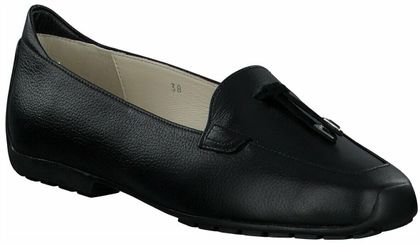 Mania Damen-Ballerinas aus Leder 100001951955 (Schwarz)