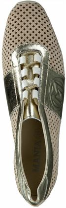 Mania Damen-Schnürschuhe aus Leder 101901952072 (Gold)