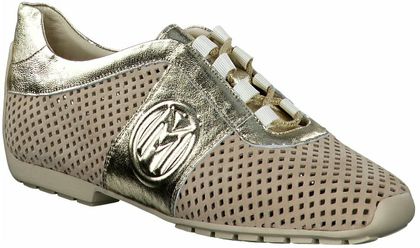 Mania Damen-Schnürschuhe aus Leder 101901952072 (Gold)