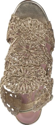 Pretty Ballerinas Damen-Sandalen aus Leder 185901771429 (Gold)